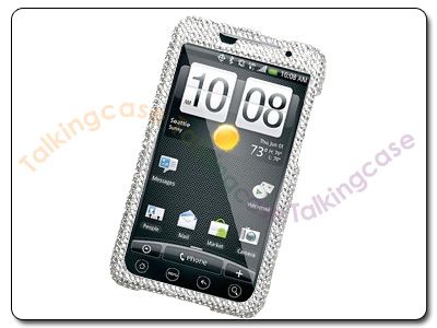 Bling Silver Rhinestone Diamond Case Cover HTC Evo 4G  
