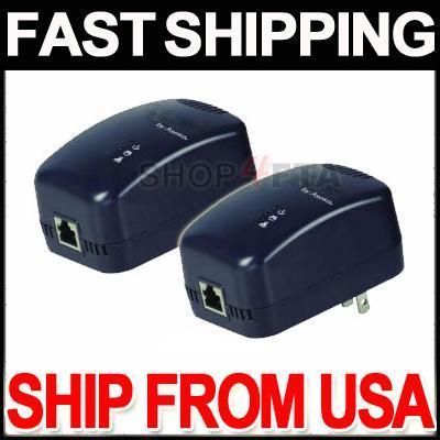 2X POWERLINE ETHERNET ADAPTER XBOX 360 PS3 WII FTA BOX  