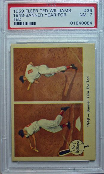 1959 FLEER TED WILLIAMS #36 PSA 7 NM  