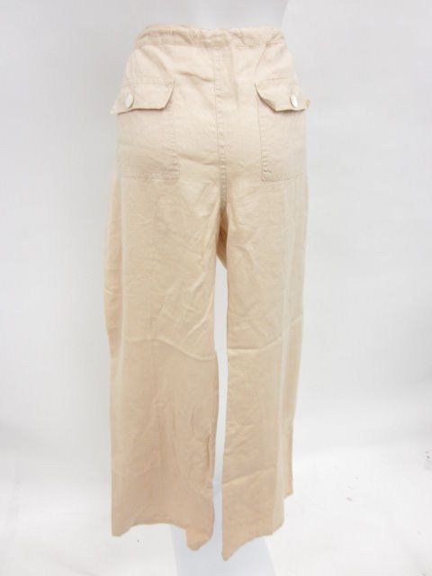 ACROBAT Beige Linen Drawstring Cargo Pants Slacks Sz L  