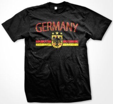 Germany German Flag Eagle Crest Sports Tee Mens T shirt  