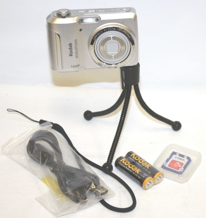 New Kodak EASYSHARE C1550 16.0MP 16MP Digital Camera Silver + 1GB SD 