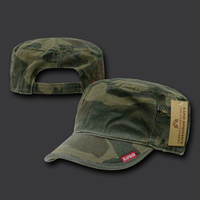 CAMO ARMY MILITARY GI BDU ZIPPER POCK PATROL CAP HAT WC  