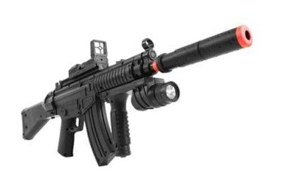 UKARMS P1095 Spring Airsoft Rifle Gun w/ Laser, Dot Sight & Light 