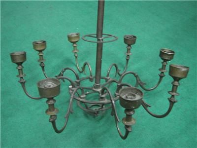 CANDLE HOLDER CHANDELIER BRONZE ANTIQUE 8 CANDLES  