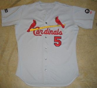   Worn Used Jersey 2002 Cardinals Away Grey Authenticates BCS  