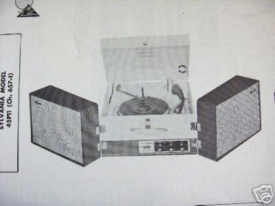 SYLVANIA 45P11 PHONOGRAPH RECORD PLAYER PHOTOFACT  