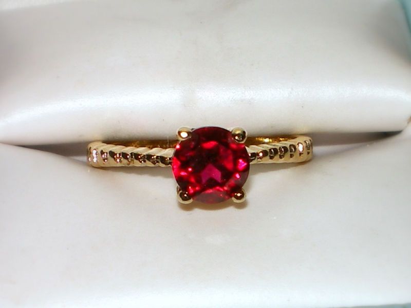 VINTAGE GP PINK PROMISE RING~SWAROVSKI CRYSTAL~SZ 9~NEW  