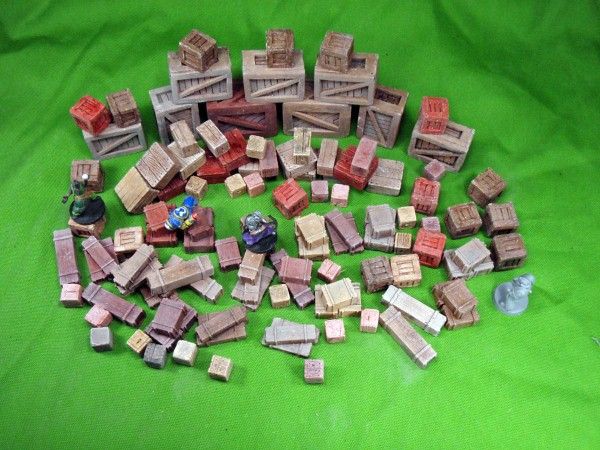 100 pc Mega Crate Set Terrain Wargame Wargaming 28mm  