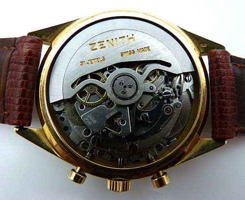 ZENITH 18ct Gold G581 El Primero 3019 PHC Chronograph   c 1969   Rare 