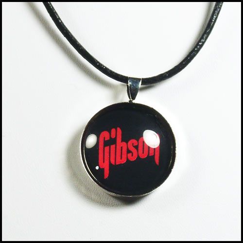 GIBSON GUITAR LOGO Pendant Necklace Rocker ROCK Player  