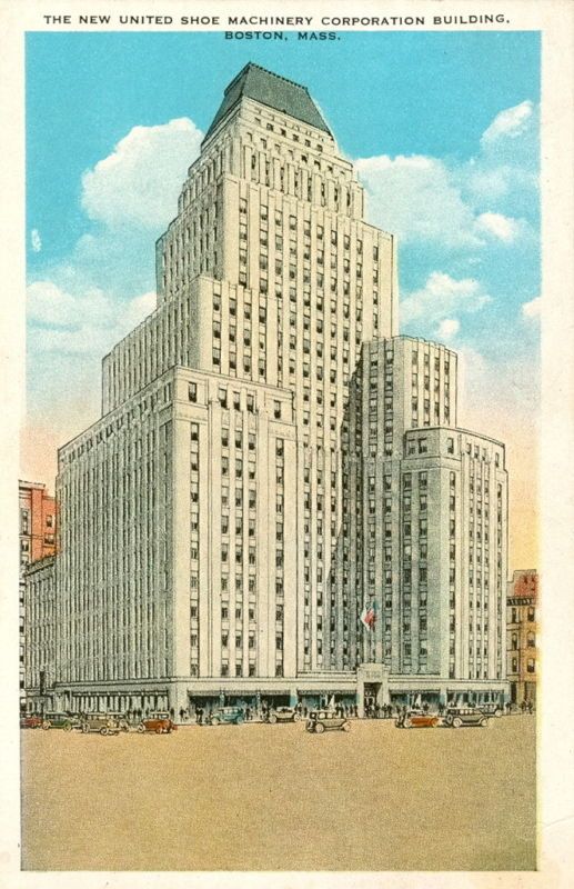 United Shoe Machinery Corp. Building Boston MA Postcard  