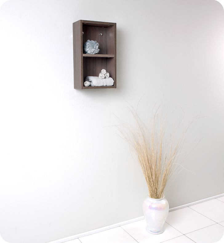 Fresca Gray Oak Bathroom Linen Side Cabinet  