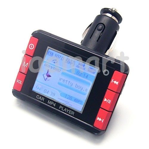 2GB 1.8 LCD Car MP4  Player FM Transmitter SD Slot  