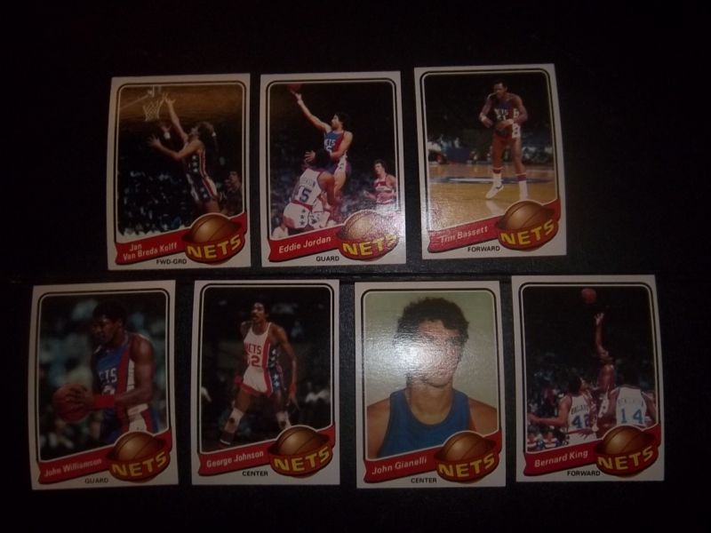 1979 80 Topps New Jersey Nets set (7) w/BERNARD KING  