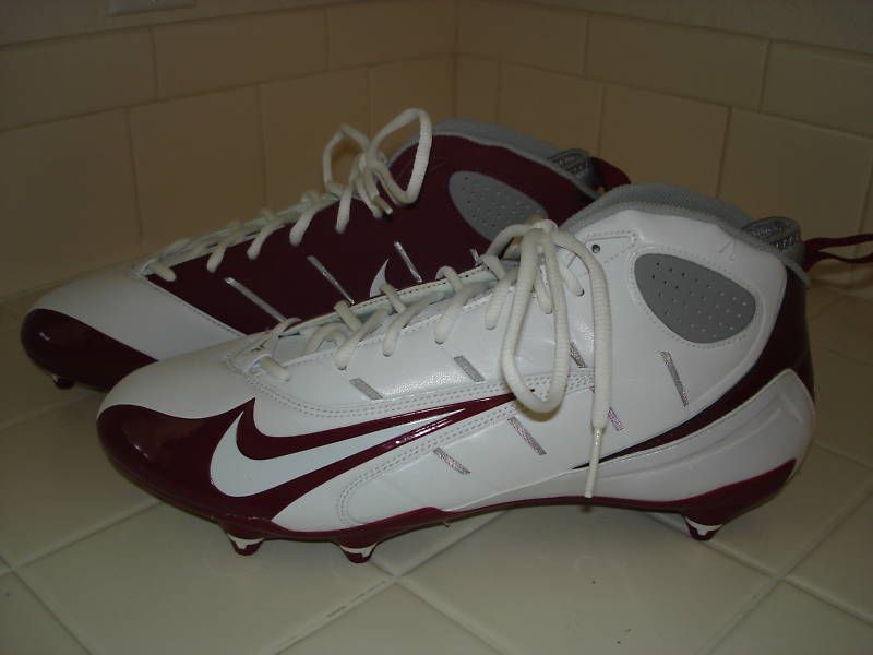 Nike Super Speed D 3/4 Mns Football Cleat White/Maroon  