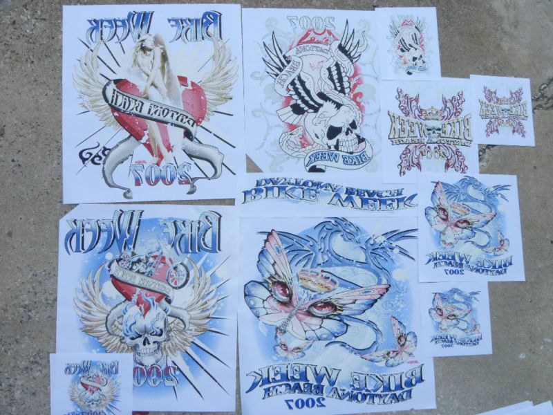 35 Assorted Tattoo Flash*Heat Transfers* LOT MUST GO  