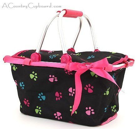 INSULATED cooler/MARKET TOTE w/cover~FLIP FLOPS~PAWS  