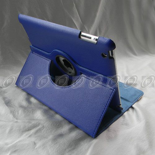 iPad 2 360°Rotating Magnetic PU Leather Case Smart Cover With Swivel 