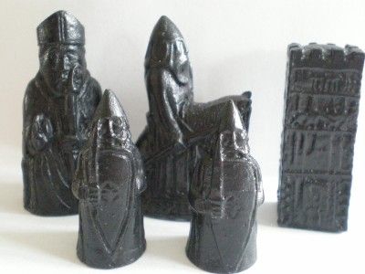 Miniture Isle of Lewis Fantasy Model Resin Chess Set  