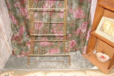 VINTAGE LG METAL ORNATE FOUR SHELFED STAND 53 TALL  