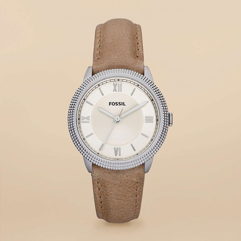 Fossil Womens Sydney Mini Leather Watch – Light Brown #ES3073  