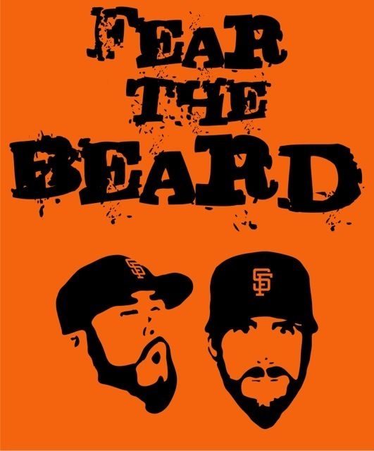 FEAR THE BEARD Brian Wilson SF Giants T SHIRT  