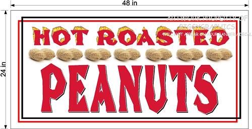 HOT ROASTED PEANUT BANNER COLOR NEW PEANUTS  