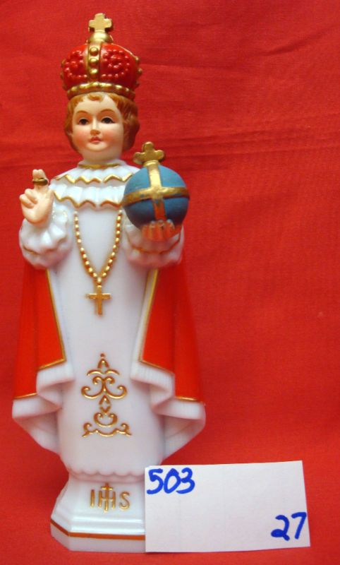 Infant of Prague Plastic Statue 6.5 Colored  