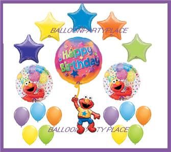 SESAME STREET elmo birthday party supplies MEGA KIT 18 BALLOONS polka 