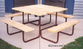 Gerber 16SQ 4 Commercial Square 4 Picnic Table Frame  