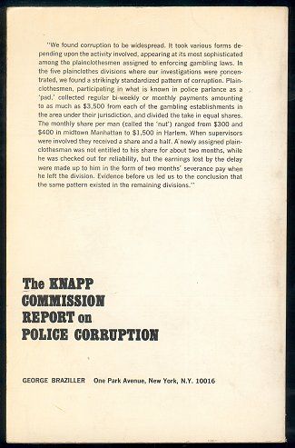 KNAPP COMMISSION REPORT POLICE CORRUPTION NYPD 1972  