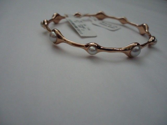 NWT Ippolita rose gold w/ pearl 10 pearl rock candy bracelet  