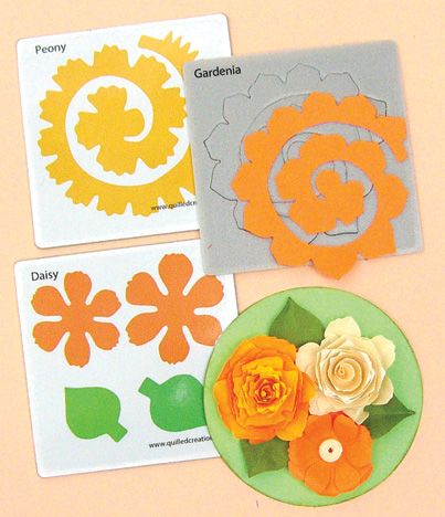 GARDEN FAVORITES QUILLING DIES Quilled Spiral Paper Flowers Die Sizzix 