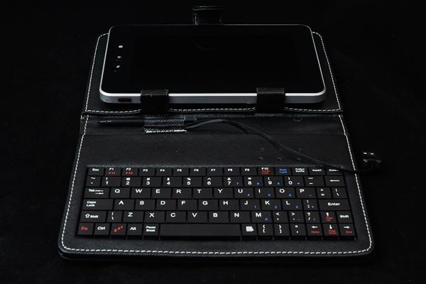 inch Leather Case with USB keyboard For Tablet Android PC MID Black 