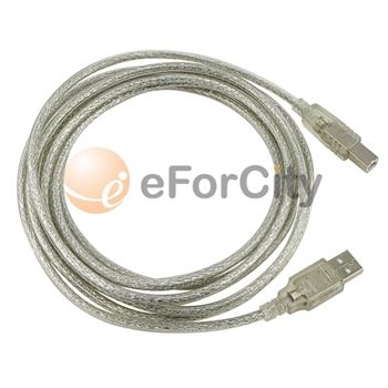  usb cable type a to b 10 ft 3 m translucent quantity 1 latest usb 