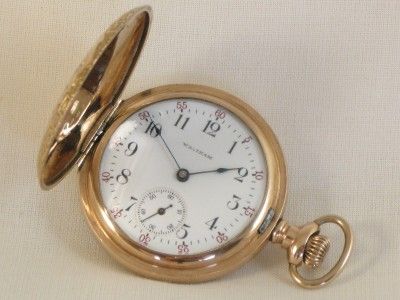 STUNNING FANCY CASED WALTHAM GOLD ANTIQUE POCKET WATCH  