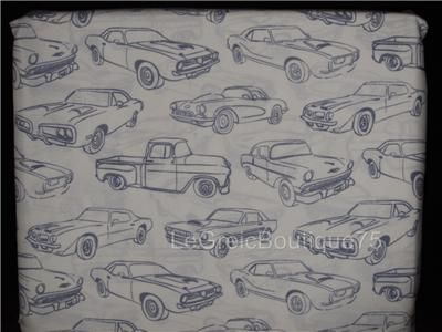 TEEN BOYS 6PC TWIN QUILT BEDDING SET VINTAGE CAR BOY ZONE Authentic 