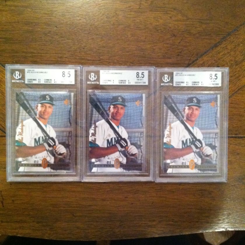 1994 Upper Deck Sp Alex Rodriguez Rc Bgs 8.5 Quantity  