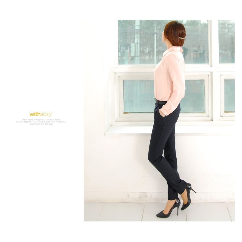 A192112 / Basic Pintuck Dress Pants, Woman, Stylish, Trousers, Korea 