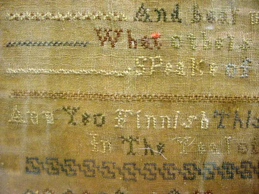 Antique Dated May 7th 1794 Alphabet Embroidery Sampler ANN YEO Framed 