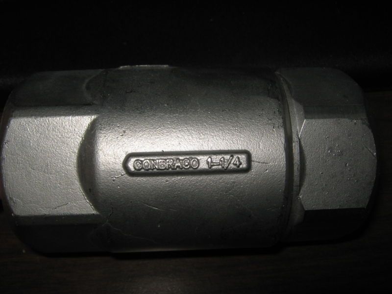 CONBRACO BALL SPRING CHECK VALVE 125 S 400 WOG  