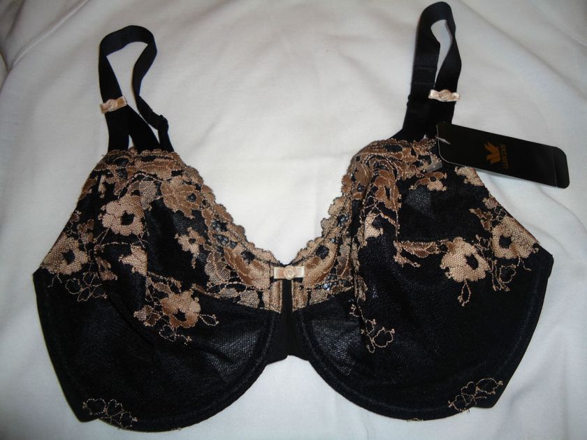 WACOAL BLACK/BEIGE LACE BRA 851112 NWT $52 012214947675  