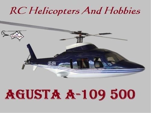 RC Agusta A 109 Helicopter RTF 500E Pro V2 Trex Large Fuselage 