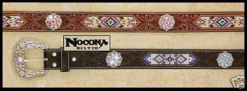 Nocona ~WESTERN BELT~ Rhinestone/Cut Crystal/Beading  