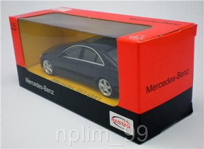 RASTAR 1/43 Diecast Car MERCEDES BENZ S63 AMG Black NEW  