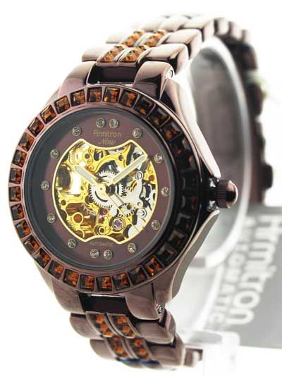 Womens Armitron Steel Automatic Crystal Watch 75 3787BN  