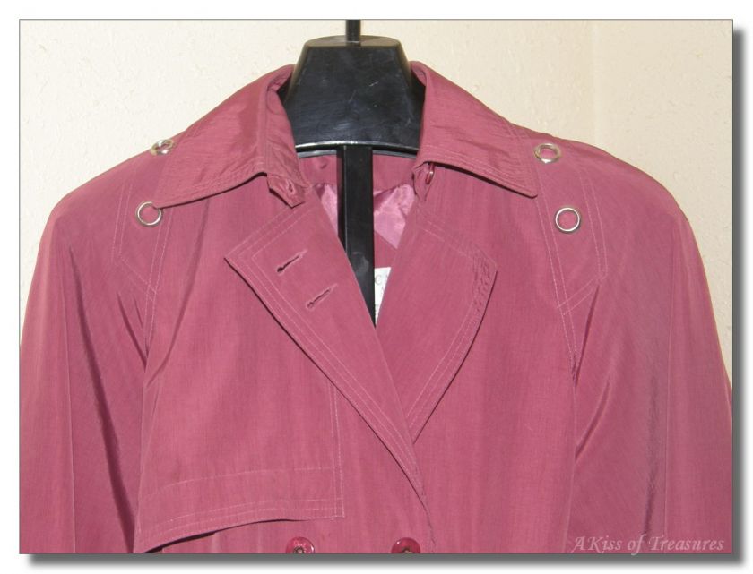 American Bazaar Pink Petite Trench Coat   sz 8  