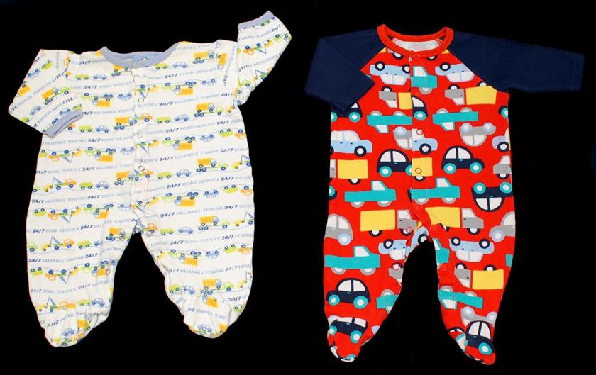 BABY BOY CLOTHES LOT SLEEPER PAJAMAS PJS CALVIN 3 MONTHS 3 6 MONTHS 6 