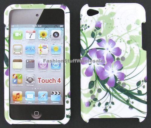 iPOD TOUCH 4 4th Generation Case Cover Purple Flowers  